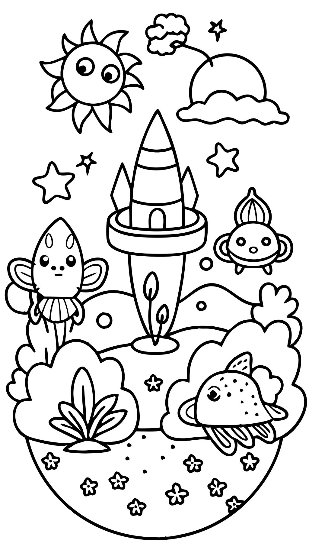 thick outline coloring pages